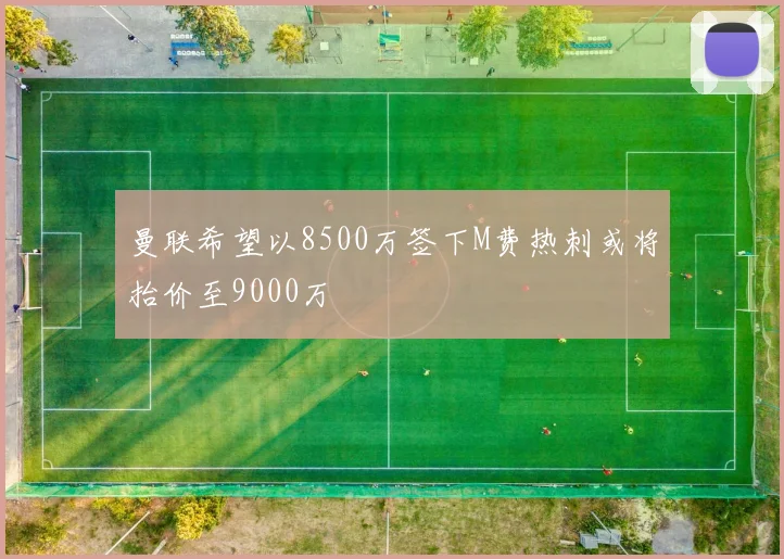 曼联希望以8500万签下M费热刺或将抬价至9000万